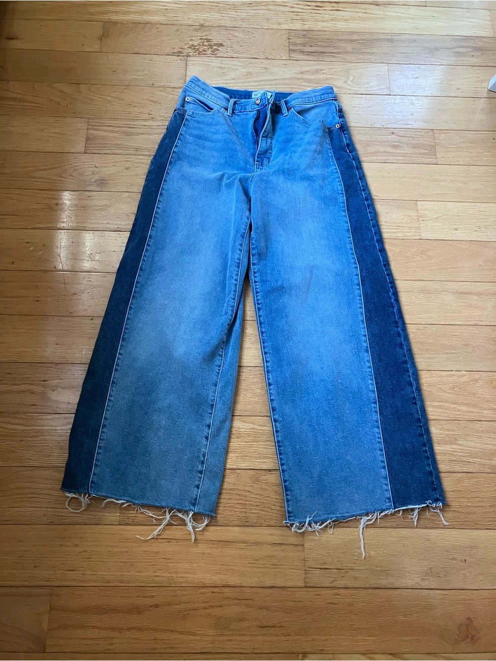 Jessica Simpson two tone wide leg jeans